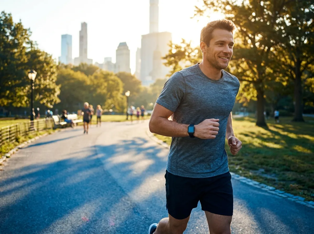 An active person staying healthy outdoors